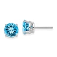 thumbnail image 1 of Finest Gold 14K White Gold 7 mm Round Earrings Mounting, 1 of 2
