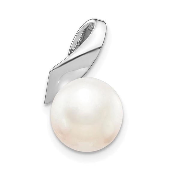 14k White Gold Polished Pearl Pendant