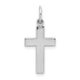 thumbnail image 1 of 14k White Gold Solid Satin Religious Faith Cross Pendant Necklace 17x12mm-Pendant for Women, 1 of 4