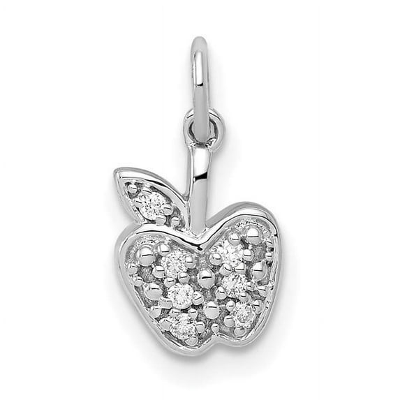 14k White Gold Diamond Apple Charm PM5195