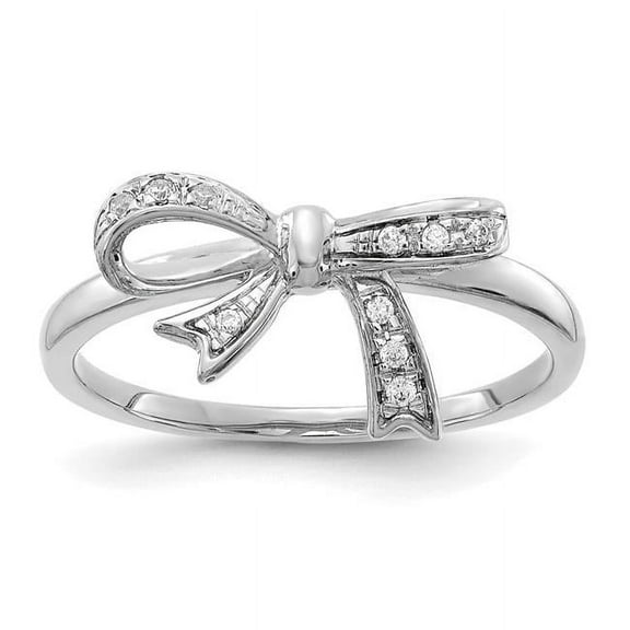 14k White Gold Diamond Bow Ring RM5701