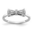 thumbnail image 1 of 14k White Gold Diamond Bow Ring RM3767, 1 of 5