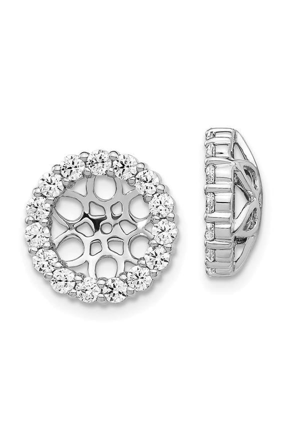 14k White Gold Diamond Earring Jackets EJM5310