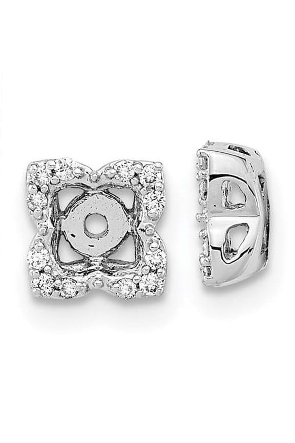 14k White Gold Diamond Earring Jackets EM4022