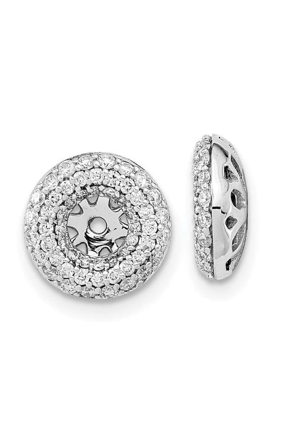 14k White Gold Diamond Earring Jackets EM4020