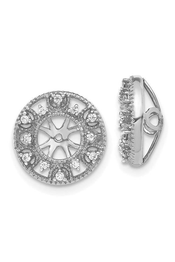 14K White Gold Fancy 1 CTW Diamond Jackets Earring