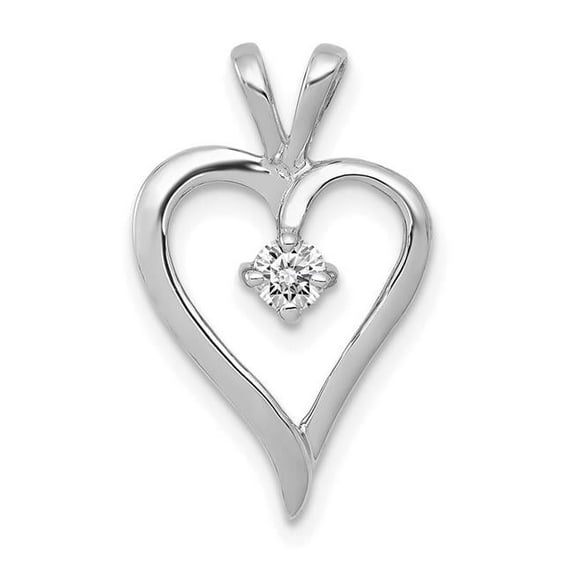 Finest Gold 14K White Gold Heart Pendant Mounting