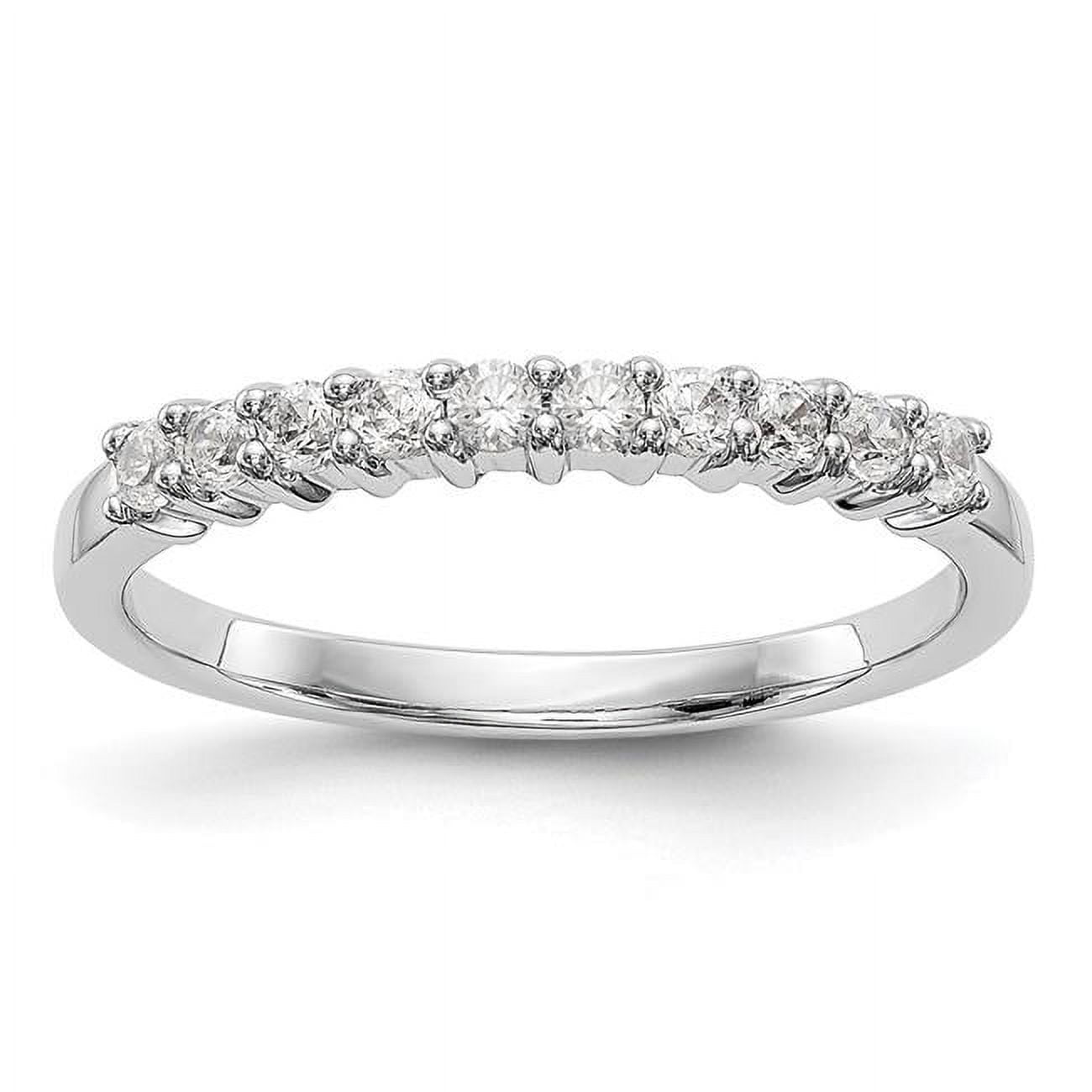 CLOSEOUTS Finest Gold 14K White Gold Lab Grown Diamond 10-Stone Band Ring, Size 7