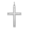 thumbnail image 1 of 14k White Gold Laser Designed Cross Pendant, 1 of 3