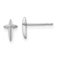 thumbnail image 1 of Finest Gold 14K White Gold Madi K Cross Post Earrings, 1 of 3