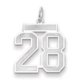 thumbnail image 1 of Finest Gold 14K White Gold Medium Satin Number 28 Charm, 1 of 4
