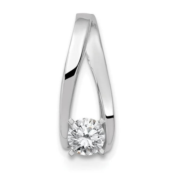 Finest Gold 14K White Gold Peg Set Slide Pendant Mounting Pendant
