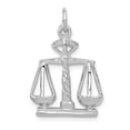 thumbnail image 1 of 14k White Gold Polished Large Scales of Justice Charm 23.9x16.9mm Pendant Necklace for Women, 1 of 2