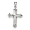 thumbnail image 1 of Finest Gold 14K White Gold Reversible Diamond-Cut Cross Pendant, 1 of 4