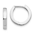 thumbnail image 1 of Finest Gold 14K White Gold Round Hinged Hoop Earring, 1 of 4