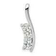 thumbnail image 1 of Finest Gold 14K White Gold Three Stone Curved Bar Pendant Mounting, 1 of 1