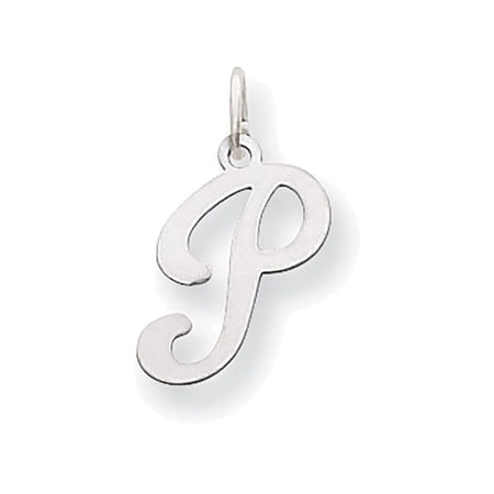 FJC Finejewelers 14 kt White Gold Die Struck Initial P Charm