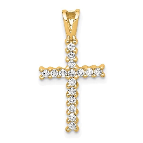 14k Diamond Latin Cross Pendant PM4973