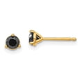 thumbnail image 1 of Finest Gold 14K Yellow Gold 0.50CT Black Diamond Stud Earrings, 1 of 4