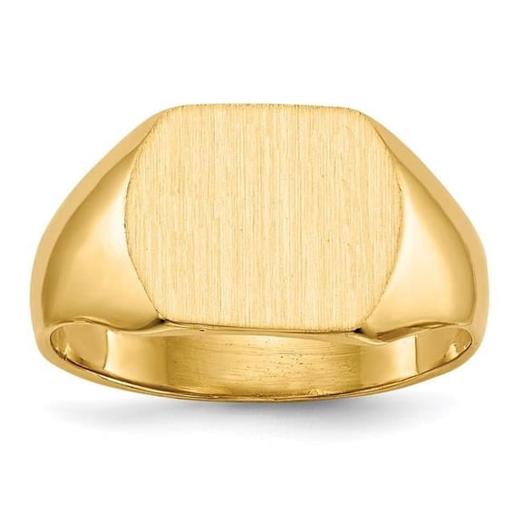 14k 12.0x10.5mm Closed Back Signet Ring RS389
