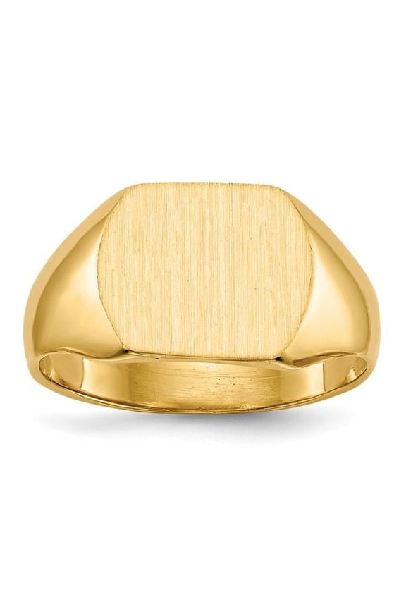14k 12.0x10.5mm Closed Back Signet Ring RS389