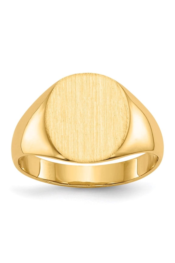 14k 10.0x11.5mm Closed Back Signet Ring RS102