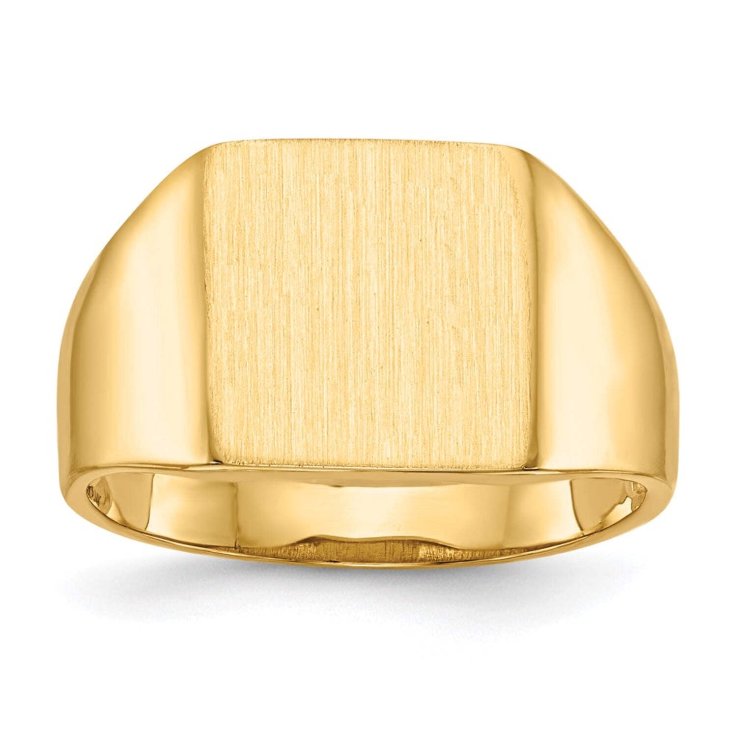Open Signet Ring 14k 11.0x11.5mm Square Open Back Signet Ring RS364 - Walmart.com