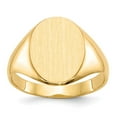 thumbnail image 1 of 14k 10.0x14.0mm Closed Back Signet Ring RS183, 1 of 6