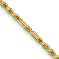 thumbnail image 1 of The Black Bow 2.25mm, 14k Yellow Gold, Diamond Cut, Milano Rope Chain Necklace, 24in, 1 of 6