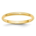 thumbnail image 1 of 14k Yellow Gold 2mm Lightweight Half Round Wedding Band Size 9.5, 1 of 5