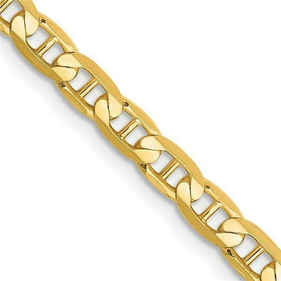 Finest Gold 14K Yellow Gold 3.75 mm Concave 22 in. Anchor Chain