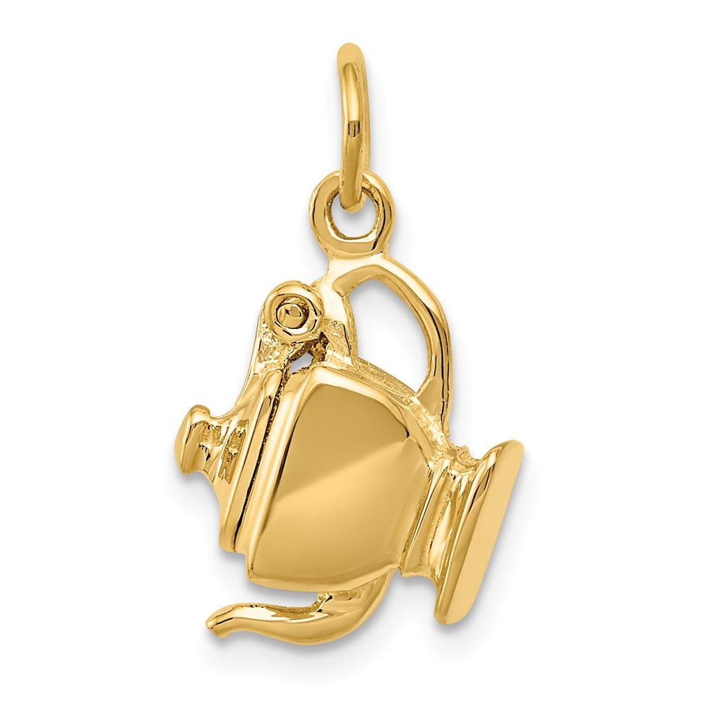 FJC Finejewelers 14k Yellow Gold 3d Tea Pot Charm