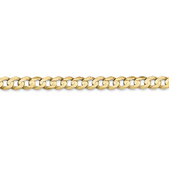 Primal Gold 14 Karat Yellow Gold 5.25mm Open Concave Curb Chain