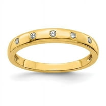 Finest Gold 14K Yellow Gold 5-Stone Diamond Ring - Size 7