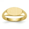 thumbnail image 1 of 14k 11.5x6.5mm East-West Oval Closed Back Signet Ring RS258, 1 of 5