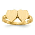 thumbnail image 1 of Finest Gold 14K Yellow Gold 7.5 x 7.5 mm Open Back Heart Signet Ring - Size 6, 1 of 5