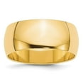 thumbnail image 1 of 14k Yellow Gold Solid Polished 8mm Half Round Band Size 13 Ring Ring for Women and Men, 1 of 4