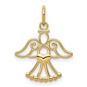 Finest Gold 14K Yellow Gold Angel Charm