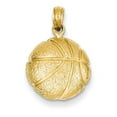 thumbnail image 1 of 14k Yellow Gold Basketball Charm Pendant, 1 of 2