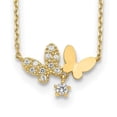 thumbnail image 1 of Finest Gold 14K Yellow Gold Butterflies CZ with 2 in. Extension Necklace, 1 of 3
