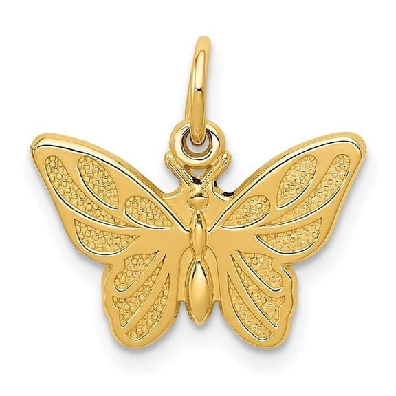 Finest Gold 14K Yellow Gold Butterfly Charm