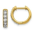 thumbnail image 1 of Finest Gold 14K Yellow Gold Diamond Hinged Hoop Earrings, 1 of 2