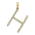 thumbnail image 1 of 14K Yellow Gold Diamond 0.093-CT Block Letter H Initial Charm Pendant, 1 of 4
