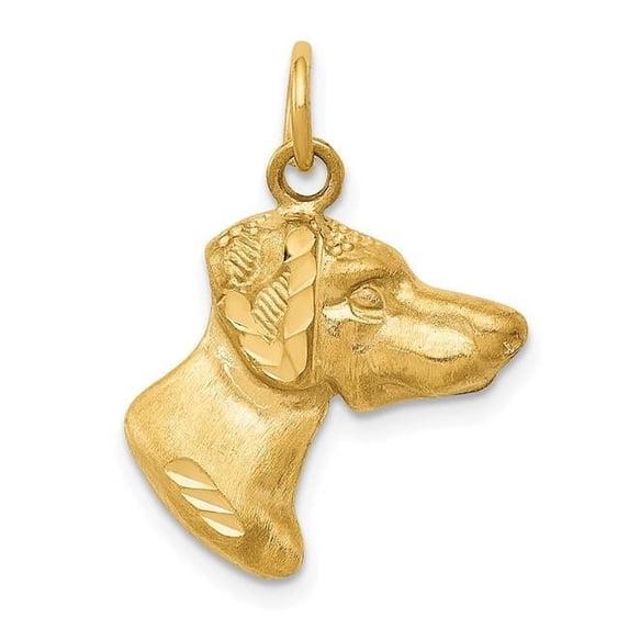 Finest Gold 14K Yellow Gold Dog Charm