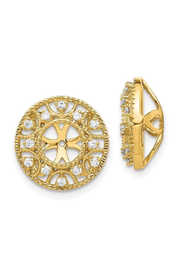 14K Yellow Gold Fancy Diamond Jackets Earring