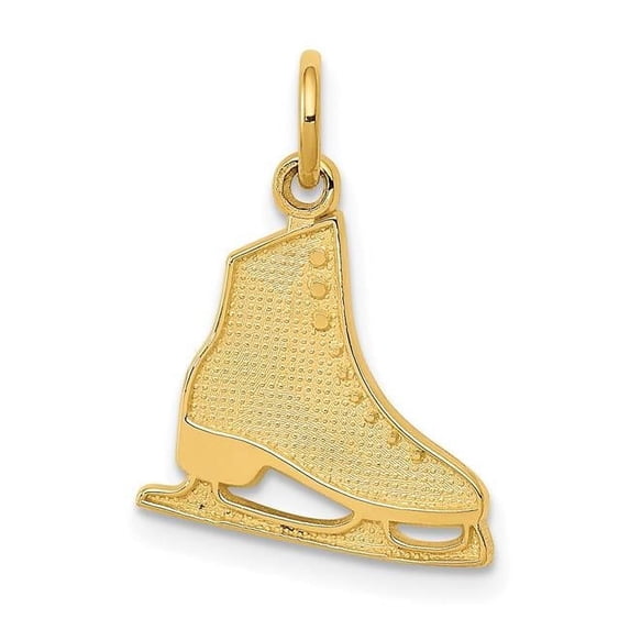 Finest Gold 14K Yellow Gold Figure Skate Pendant