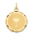 thumbnail image 1 of Finest Gold 14K Yellow Gold First Holy Communion Disc Charm, 1 of 4