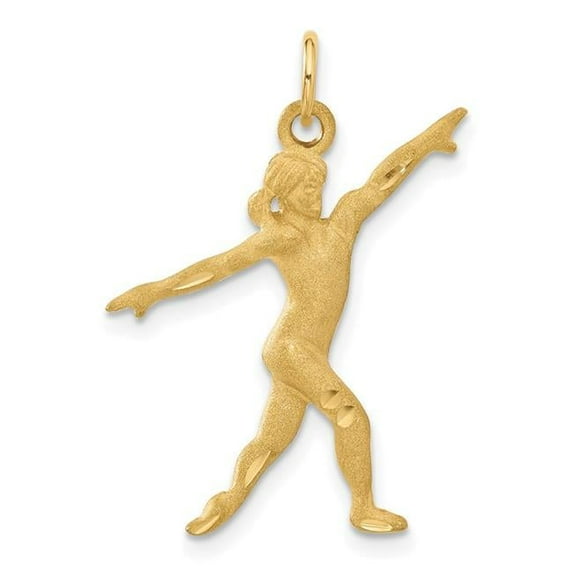 Finest Gold 14K Yellow Gold Gymnast Charm