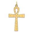 thumbnail image 1 of Finest Gold 14K Yellow Gold Laser Designed Ankh Cross Pendant, 1 of 3