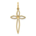thumbnail image 1 of 14k Yellow Gold Laser Designed Cross Pendant, 1 of 4